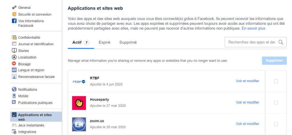 FAQ - Inscription Facebook